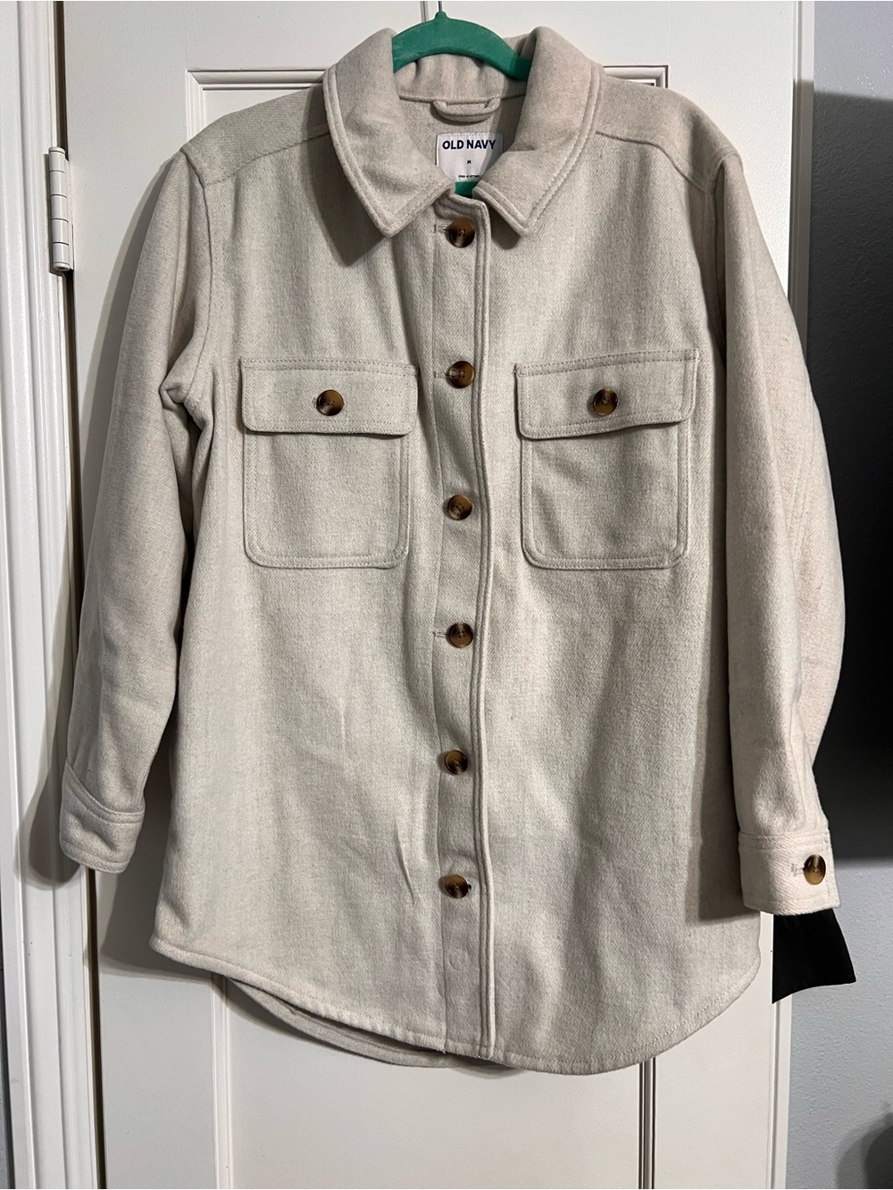 Old Navy Cream Button-Front Utility Shacket
